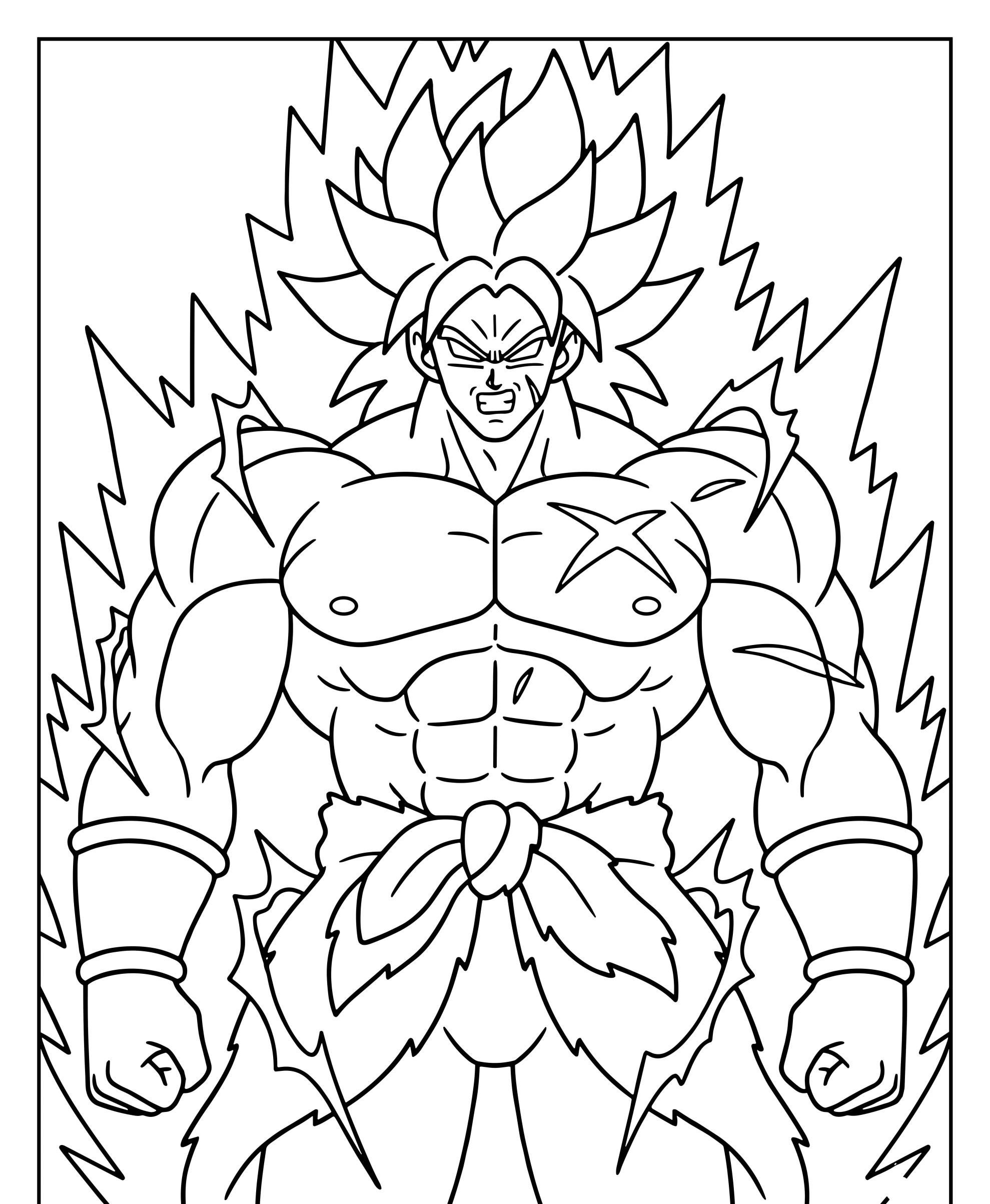 Desenho do Broly Para Imprimir e Colorir
