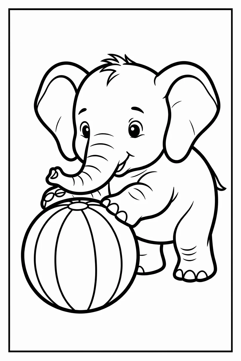 Desenhos de Elefante para Imprimir e Colorir