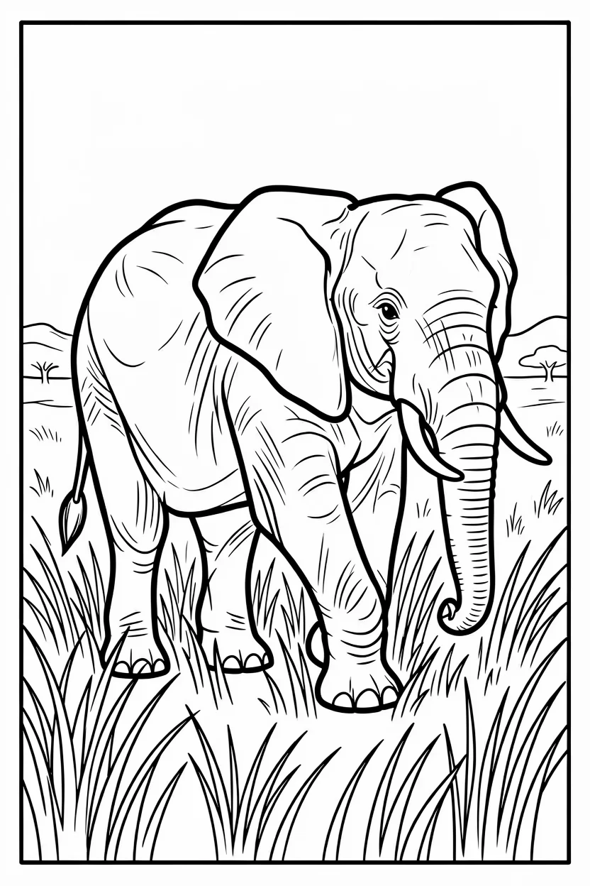 Desenhos de Elefante para Imprimir e Colorir
