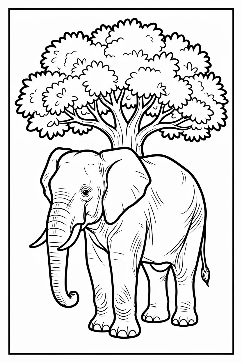 Desenhos de Elefante para Imprimir e Colorir