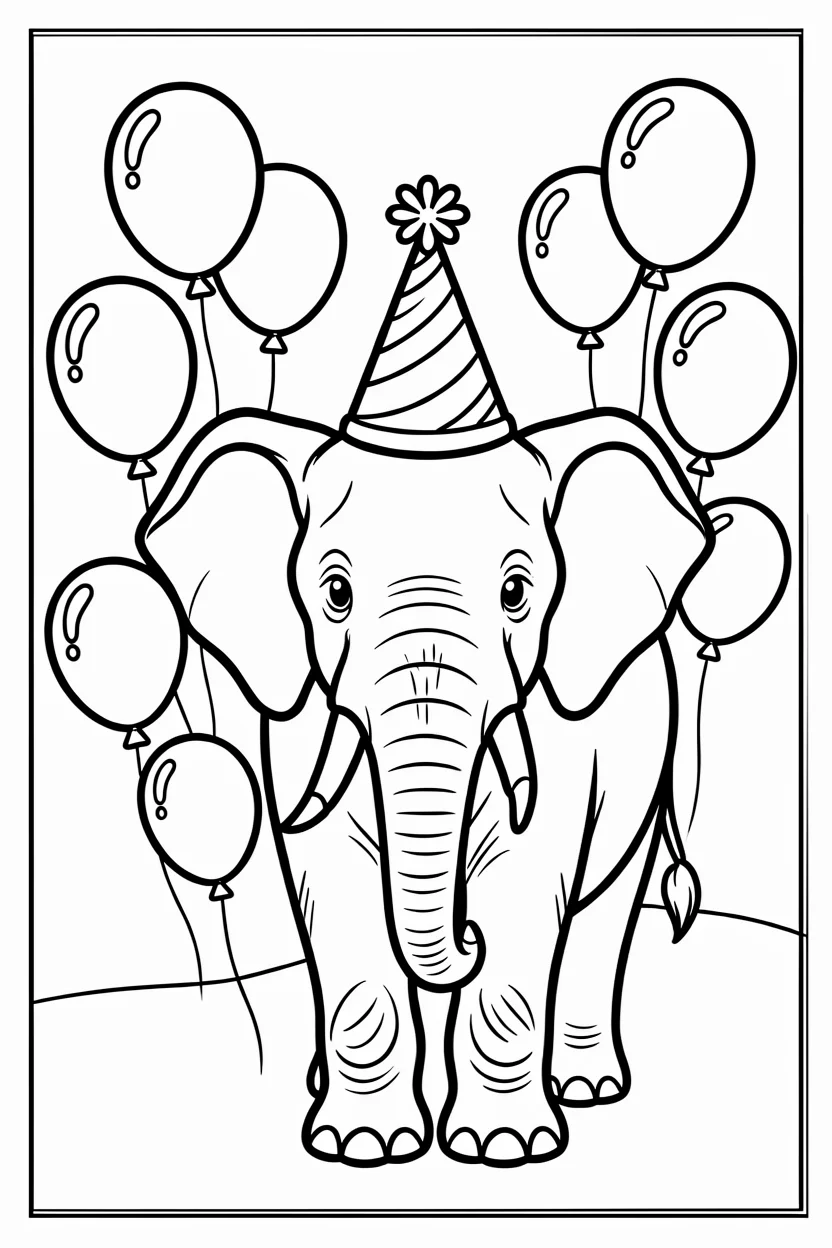 Desenhos de Elefante para Imprimir e Colorir