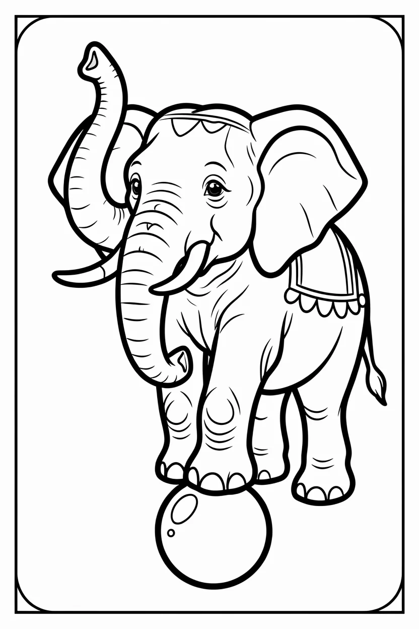Desenhos de Elefante para Imprimir e Colorir