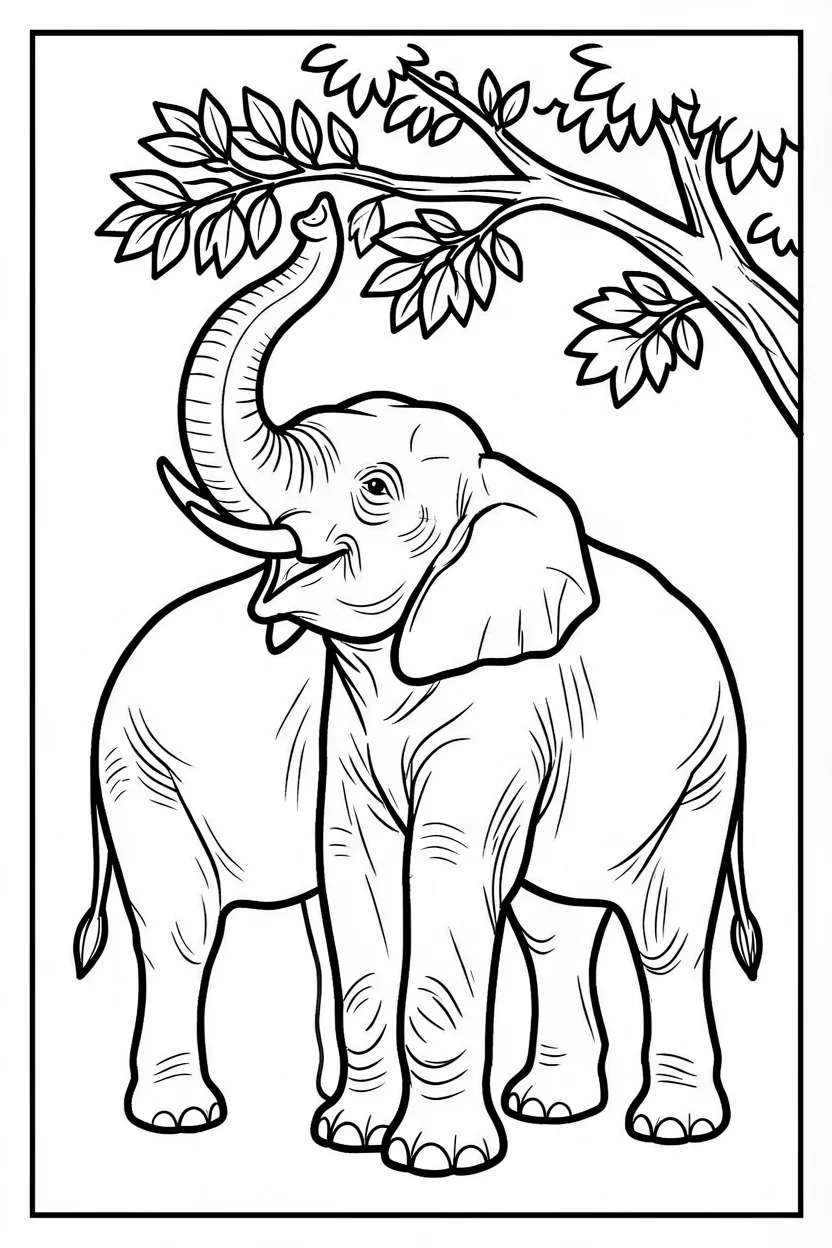 Desenhos de Elefante para Imprimir e Colorir