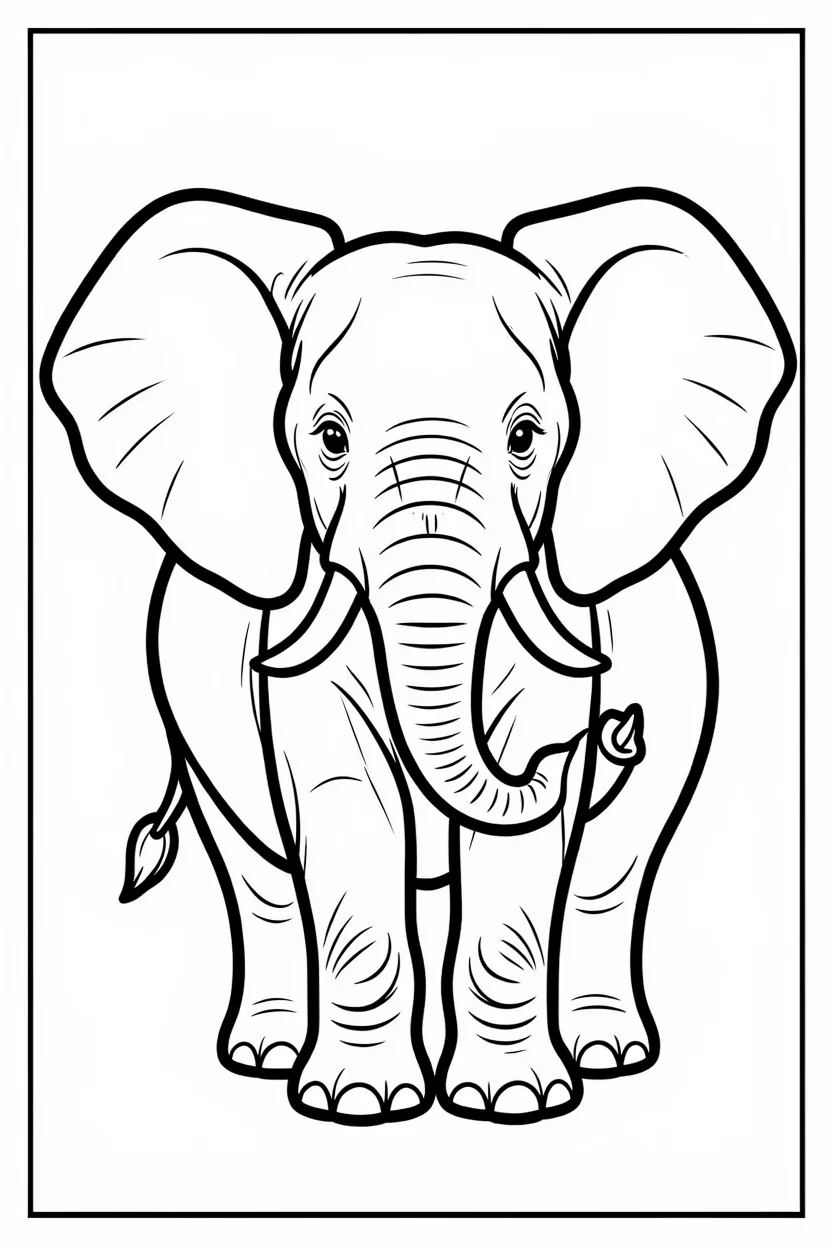 Desenhos de Elefante para Imprimir e Colorir