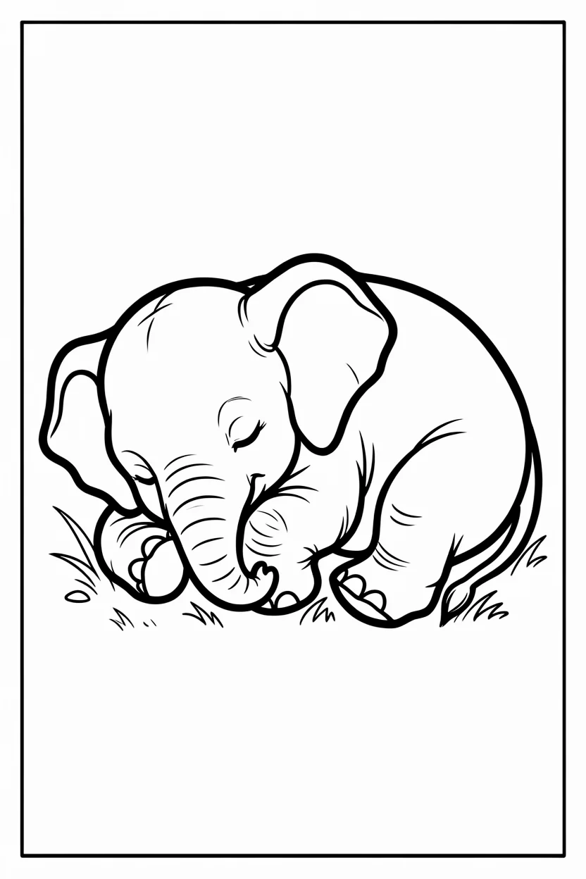 Desenhos de Elefante para Imprimir e Colorir