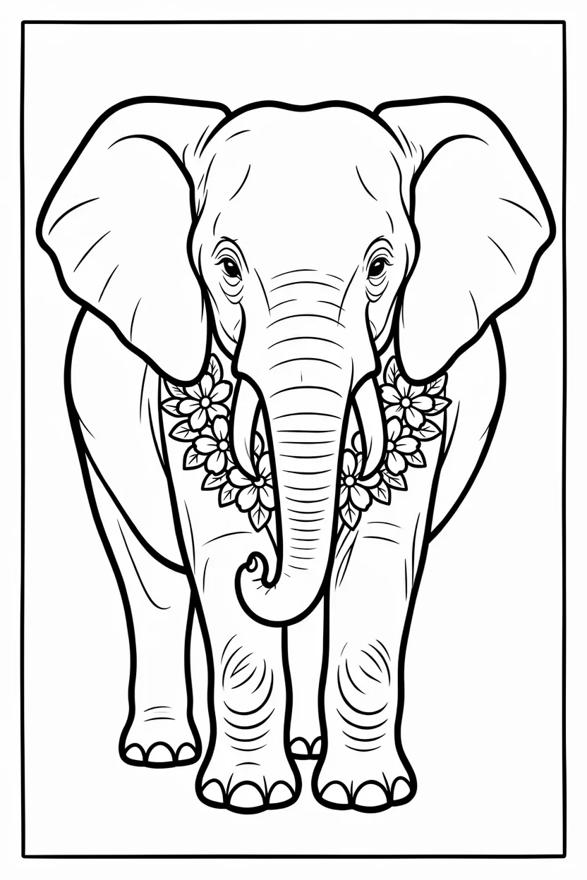 Desenhos de Elefante para Imprimir e Colorir