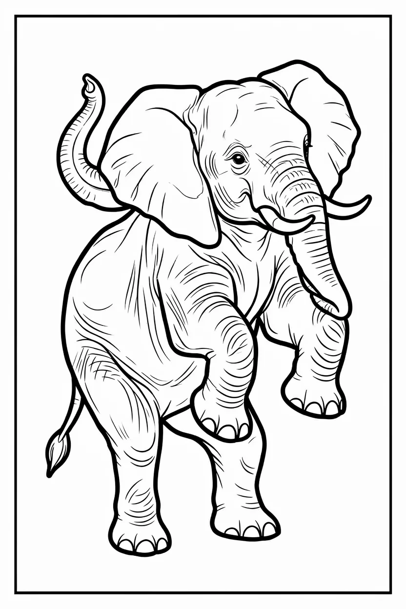 Desenhos de Elefante para Imprimir e Colorir