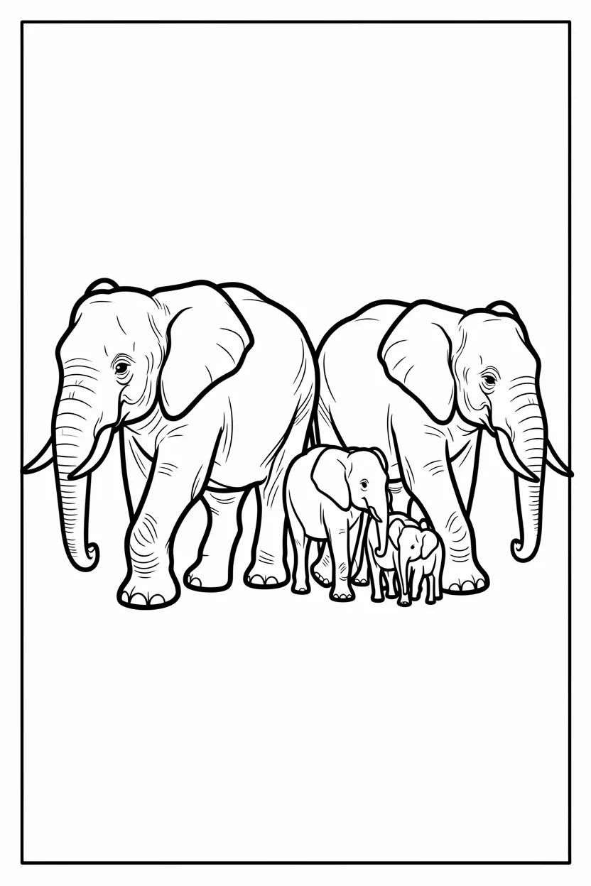 Desenhos de Elefante para Imprimir e Colorir