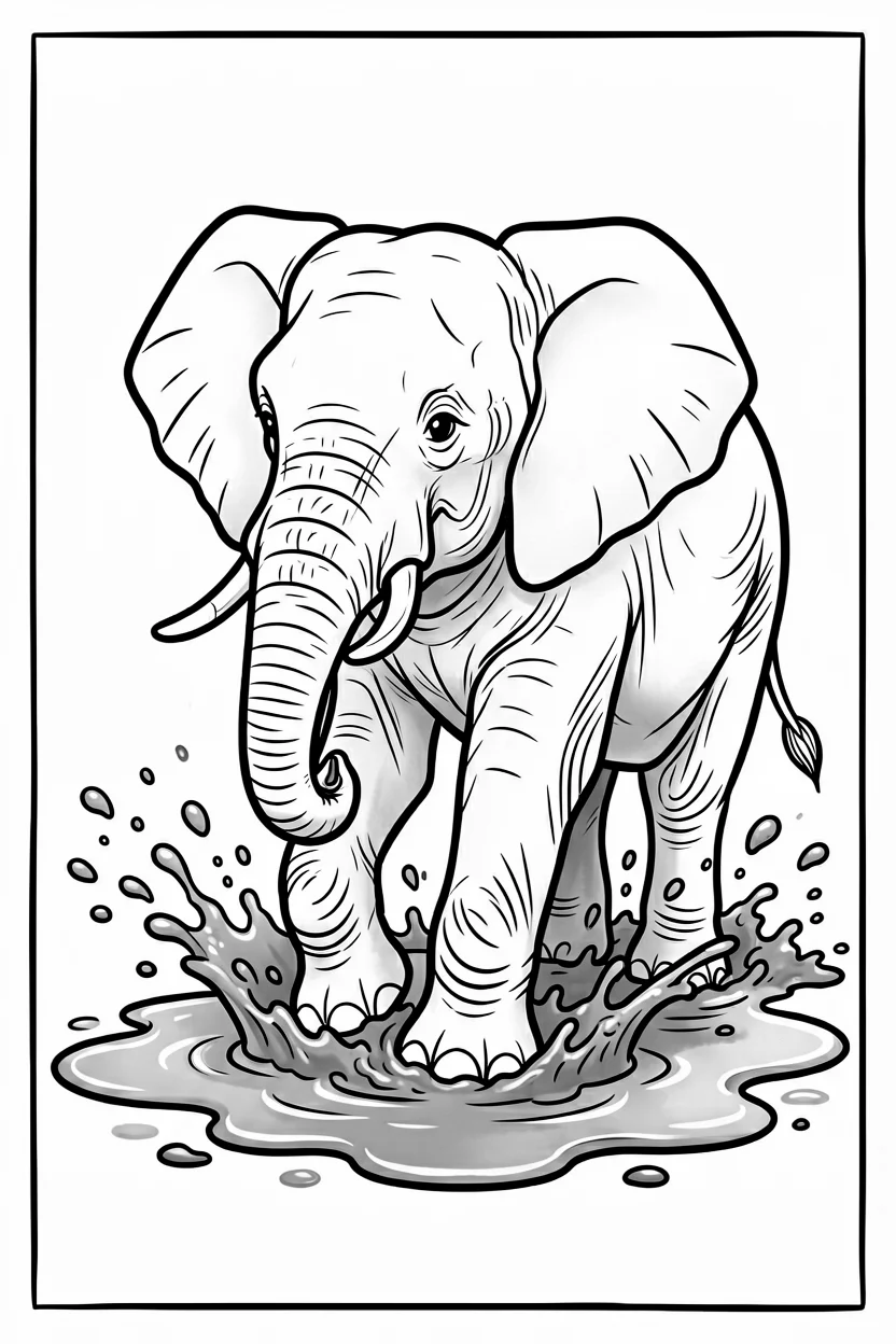 Desenhos de Elefante para Imprimir e Colorir