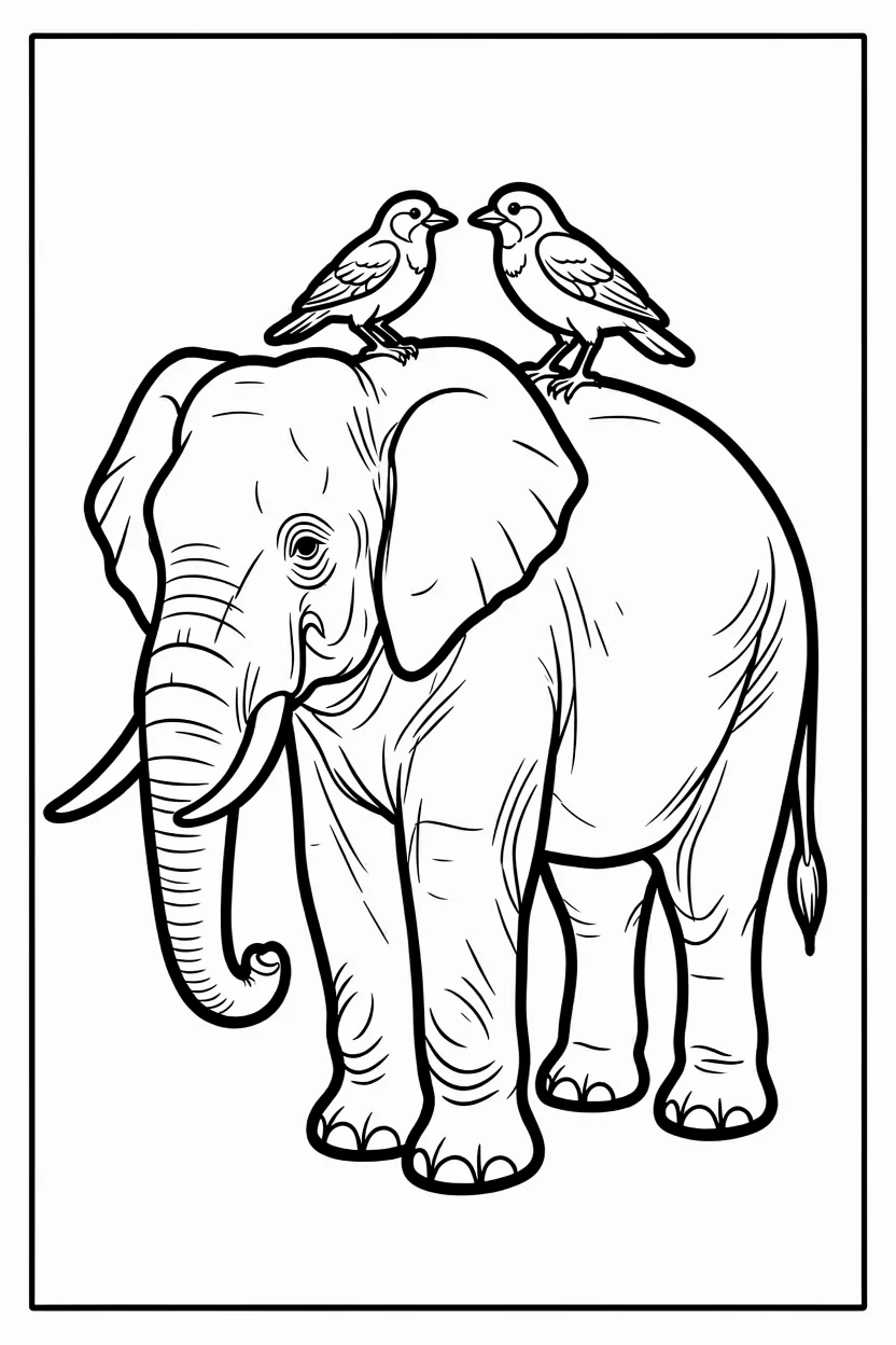 Desenhos de Elefante para Imprimir e Colorir