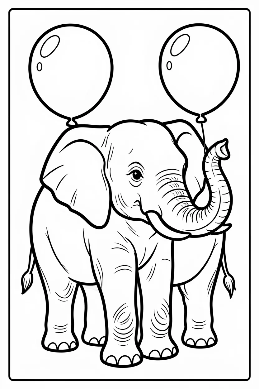Desenhos de Elefante para Imprimir e Colorir