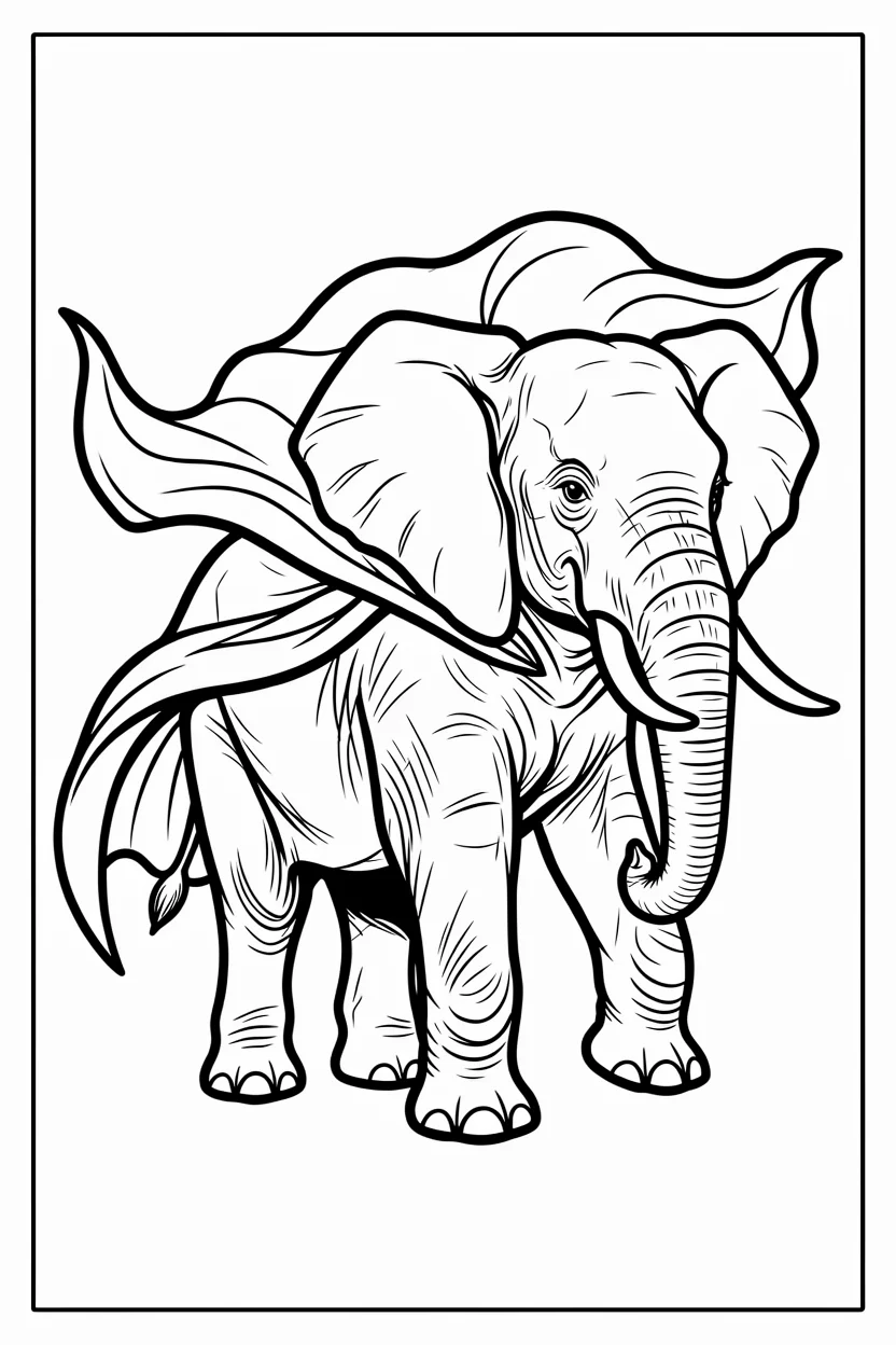Desenhos de Elefante para Imprimir e Colorir