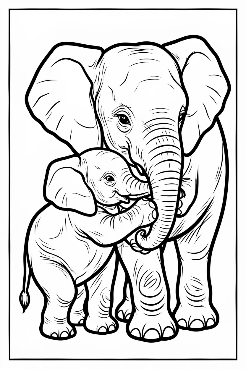 Desenhos de Elefante para Imprimir e Colorir