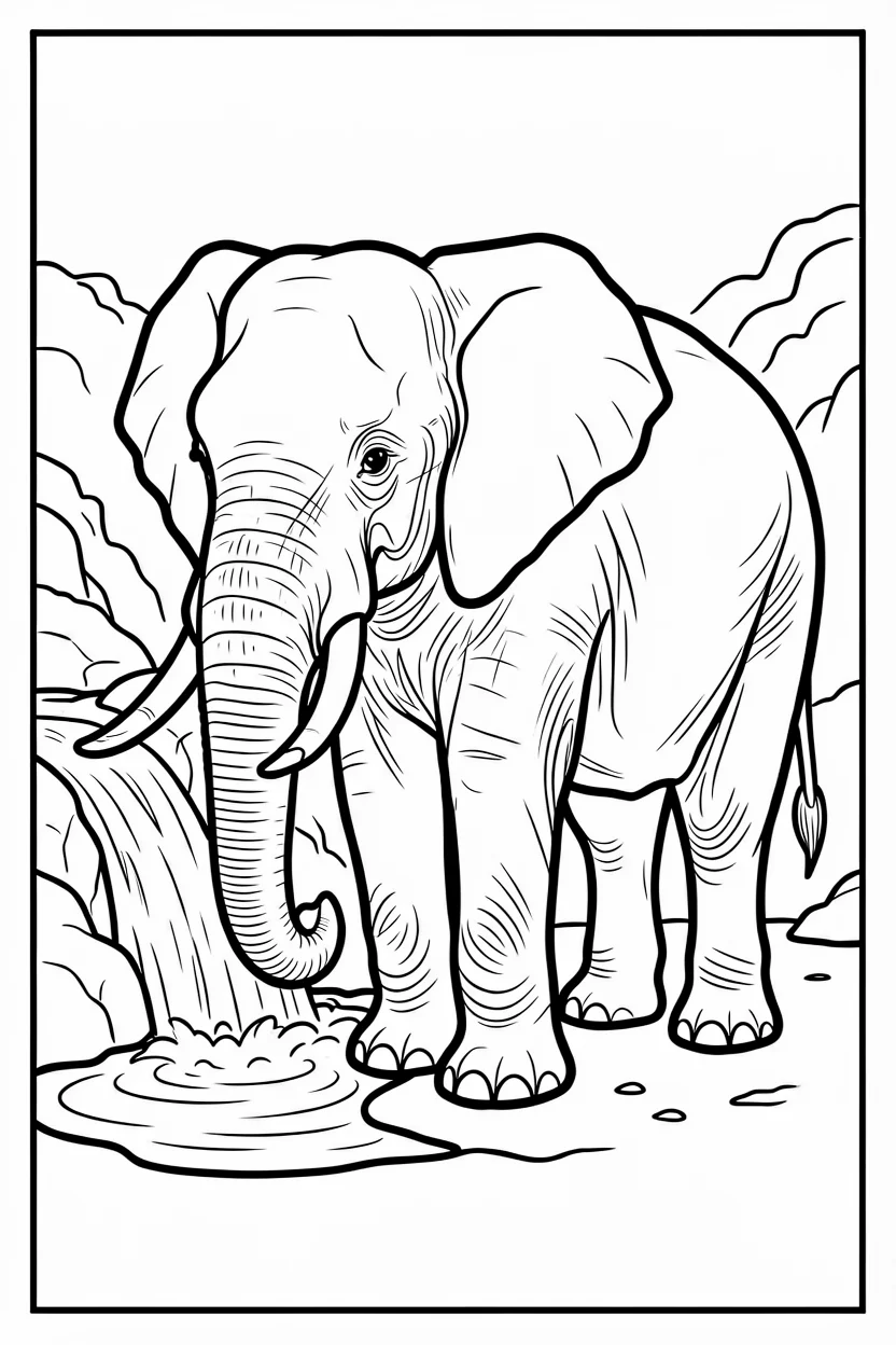 Desenhos de Elefante para Imprimir e Colorir