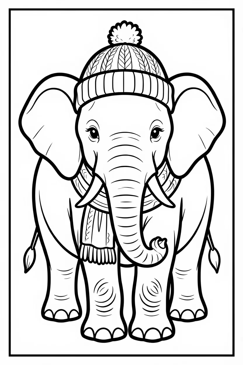 Desenhos de Elefante para Imprimir e Colorir