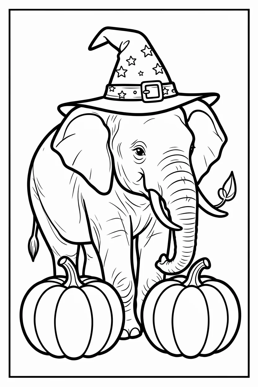 Desenhos de Elefante para Imprimir e Colorir