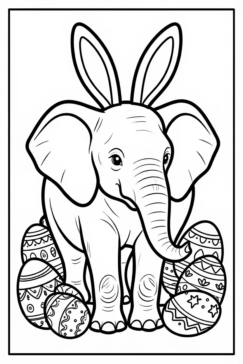 Desenhos de Elefante para Imprimir e Colorir