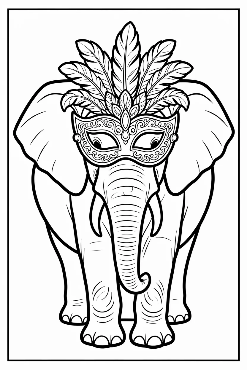Desenhos de Elefante para Imprimir e Colorir