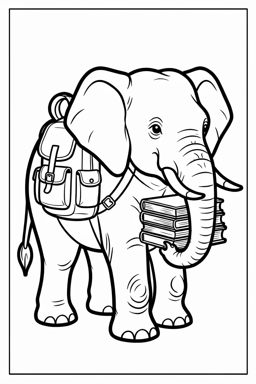 Desenhos de Elefante para Imprimir e Colorir