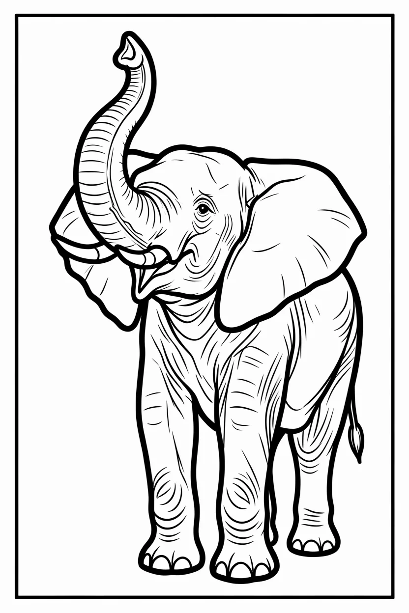 Desenhos de Elefante para Imprimir e Colorir