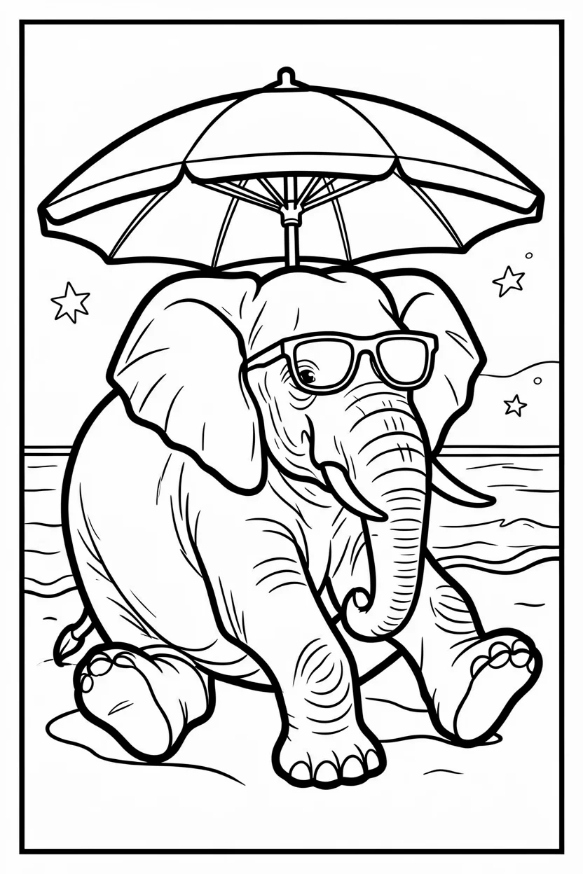 Desenhos de Elefante para Imprimir e Colorir