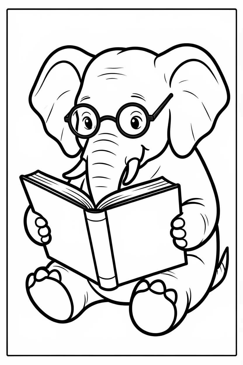 Desenhos de Elefante para Imprimir e Colorir