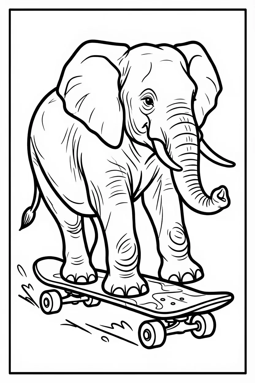 Desenhos de Elefante para Imprimir e Colorir