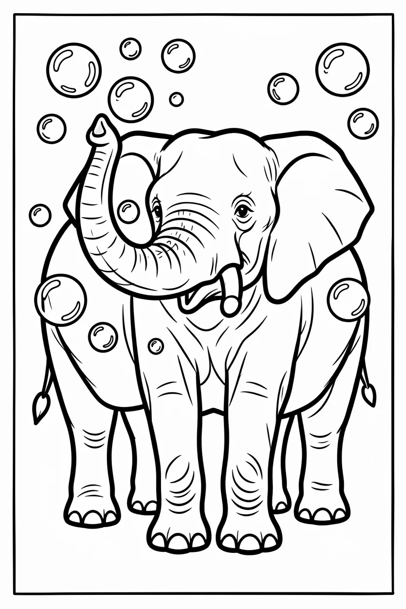 Desenhos de Elefante para Imprimir e Colorir