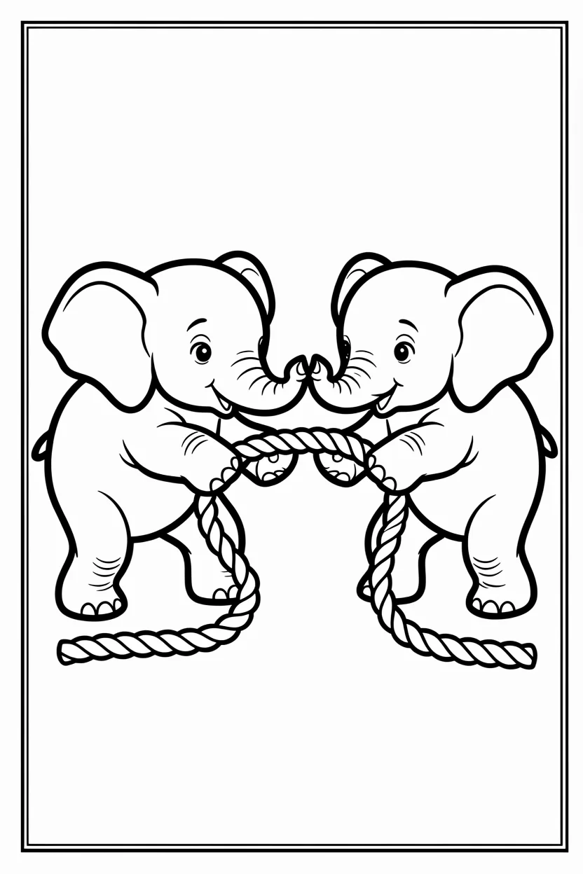 Desenhos de Elefante para Imprimir e Colorir