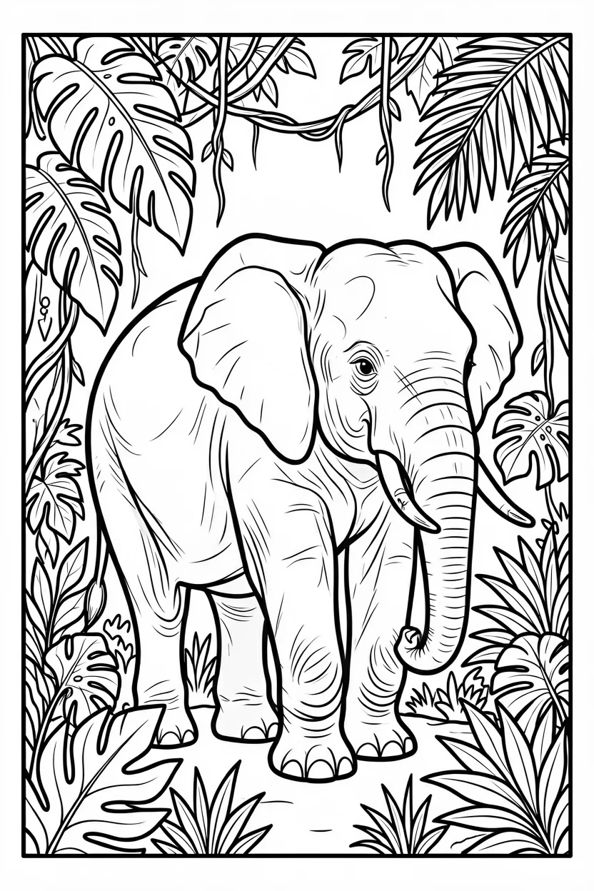 Desenhos de Elefante para Imprimir e Colorir