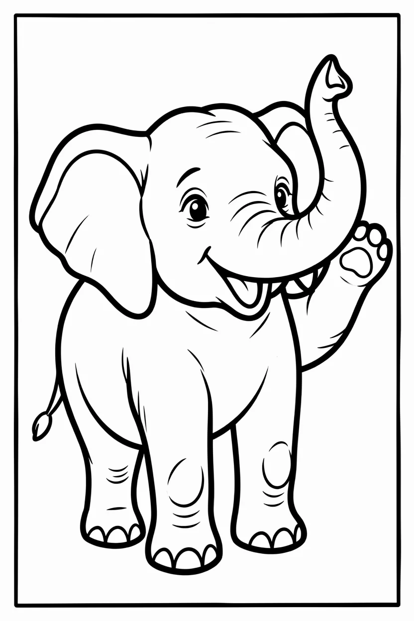 Desenhos de Elefante para Imprimir e Colorir
