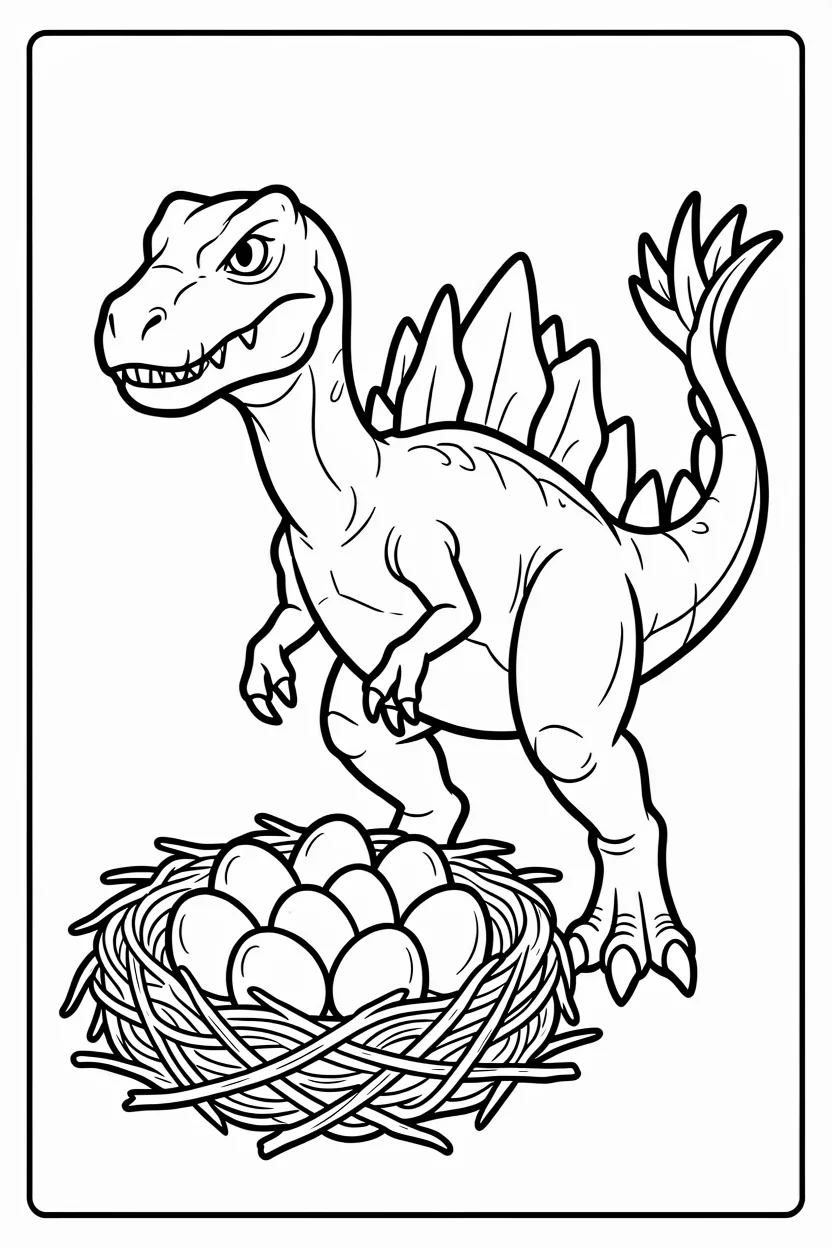 Desenhos de Espinossauro para Imprimir e Colorir