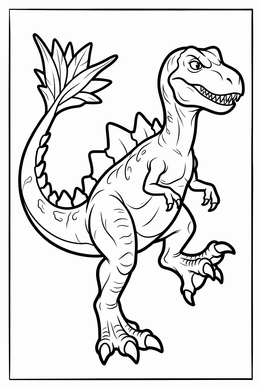 Desenhos de Espinossauro para Imprimir e Colorir