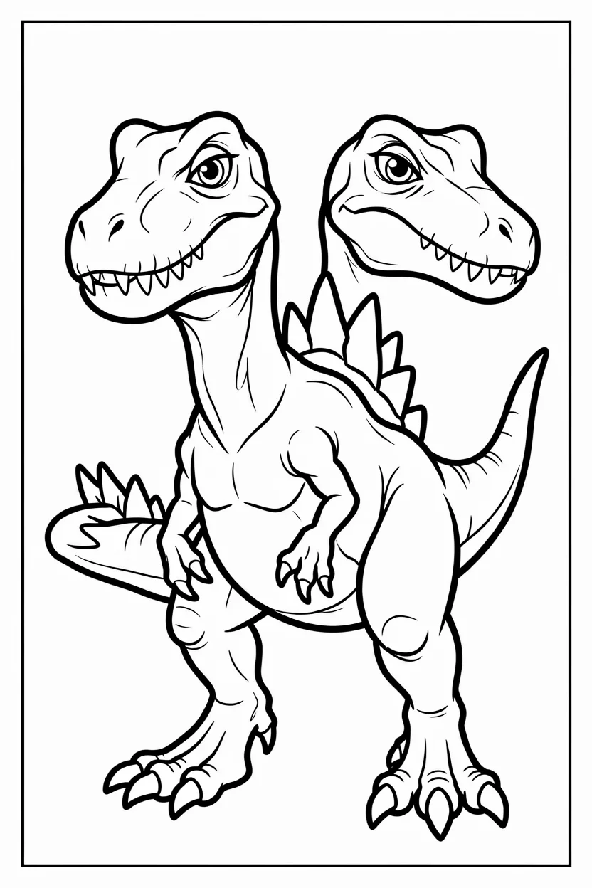 Desenhos de Espinossauro para Imprimir e Colorir