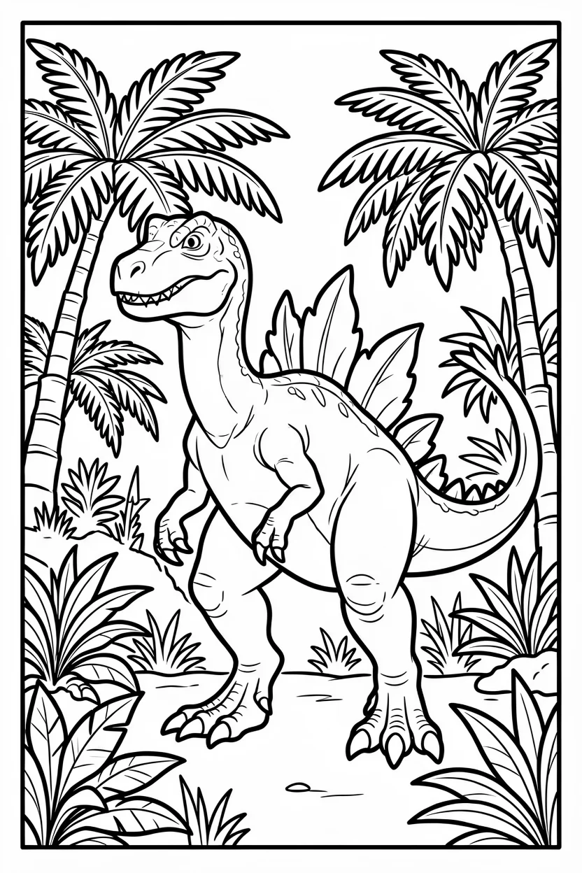 Desenhos de Espinossauro para Imprimir e Colorir
