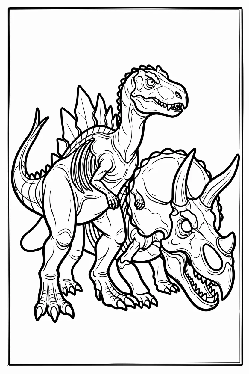 Desenhos de Espinossauro para Imprimir e Colorir