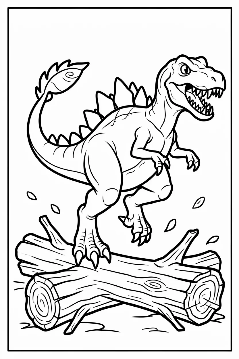Desenhos de Espinossauro para Imprimir e Colorir