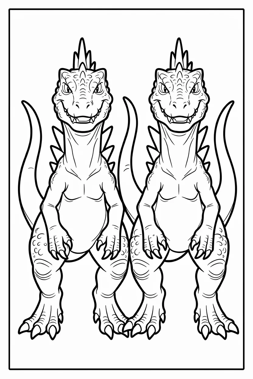 Desenhos de Espinossauro para Imprimir e Colorir
