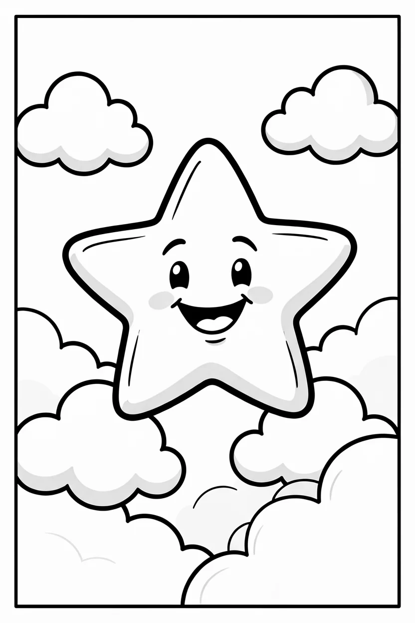 Desenhos de Estrela para Imprimir e Colorir