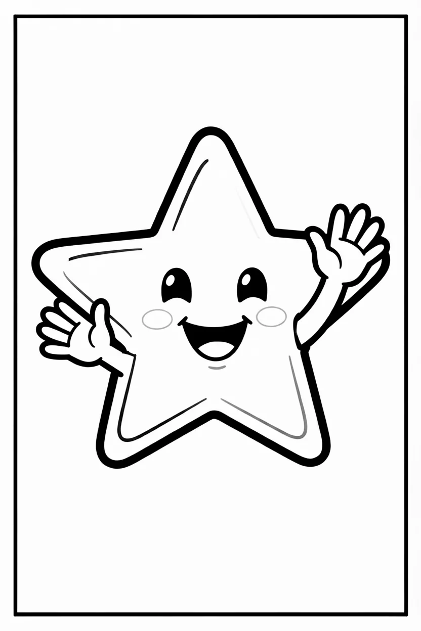 Desenhos de Estrela para Imprimir e Colorir
