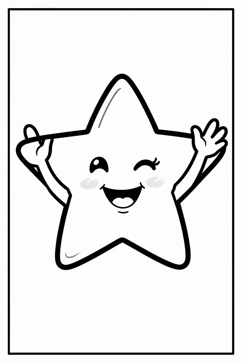 Desenhos de Estrela para Imprimir e Colorir