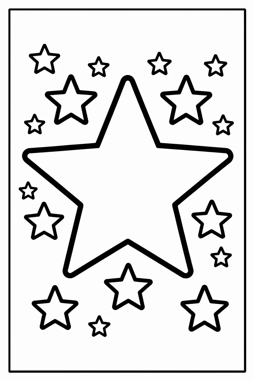 Desenhos de Estrela para Imprimir e Colorir