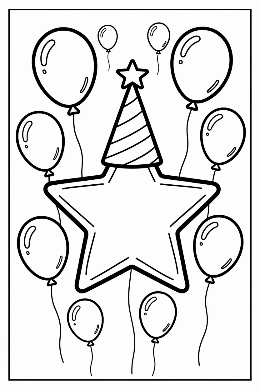 Desenhos de Estrela para Imprimir e Colorir