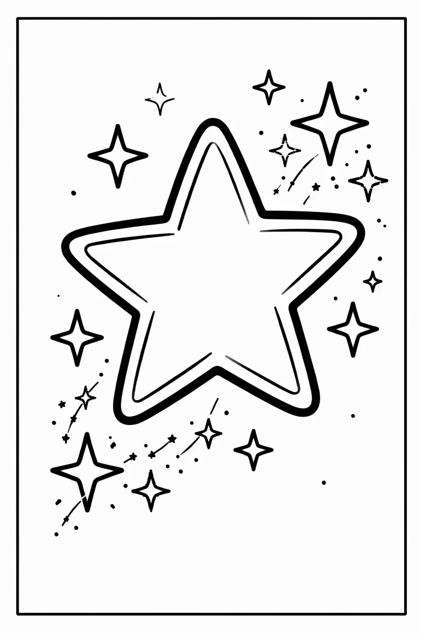 Desenhos de Estrela para Imprimir e Colorir