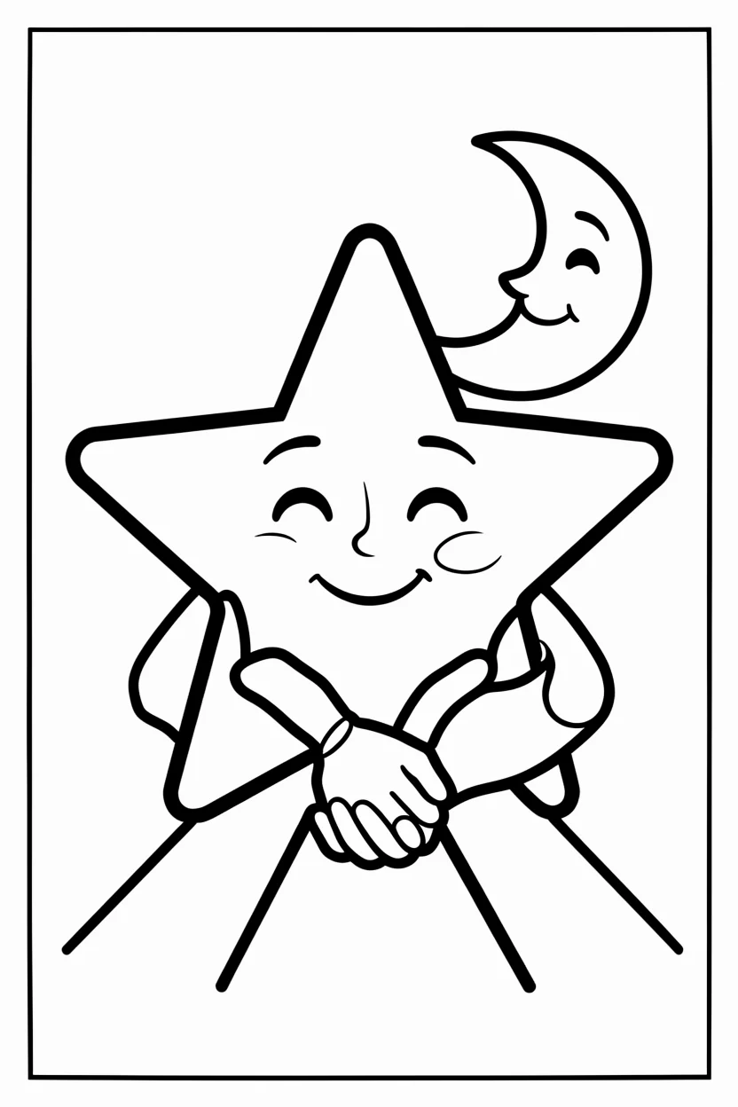 Desenhos de Estrela para Imprimir e Colorir