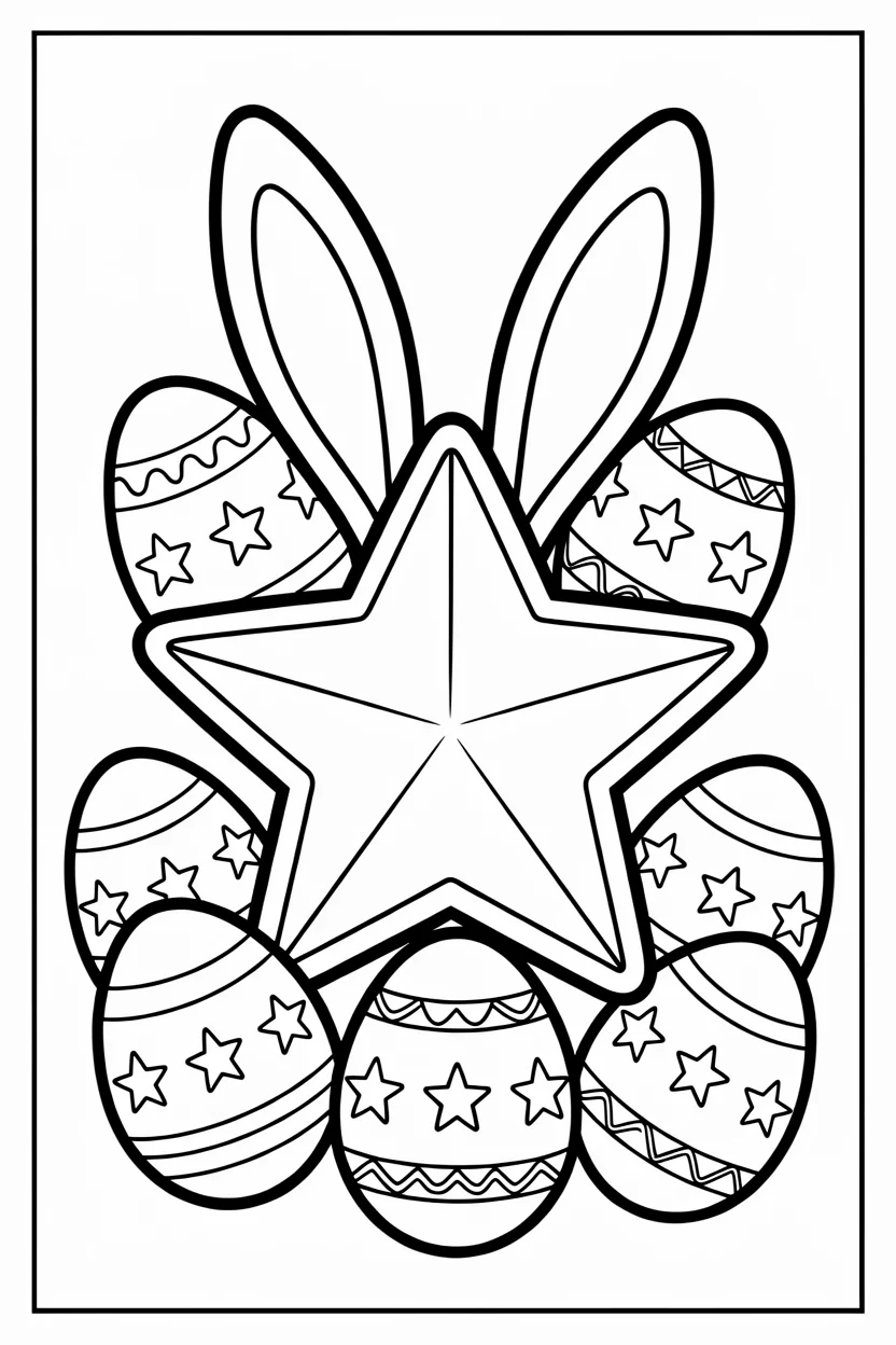 Desenhos de Estrela para Imprimir e Colorir