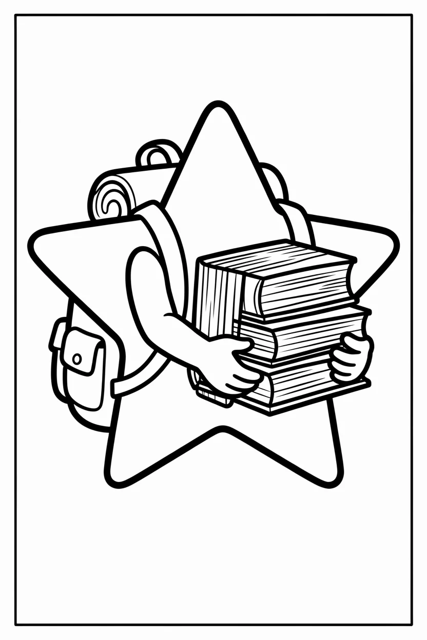 Desenhos de Estrela para Imprimir e Colorir