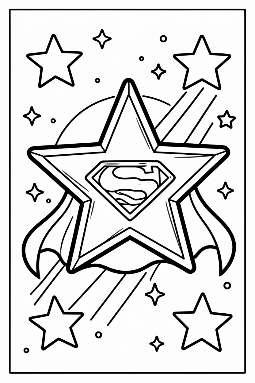 Desenhos de Estrela para Imprimir e Colorir