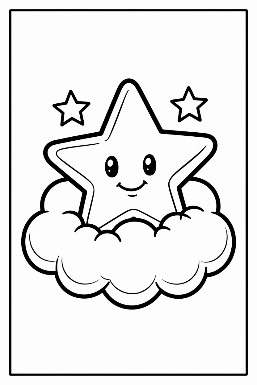 Desenhos de Estrela para Imprimir e Colorir