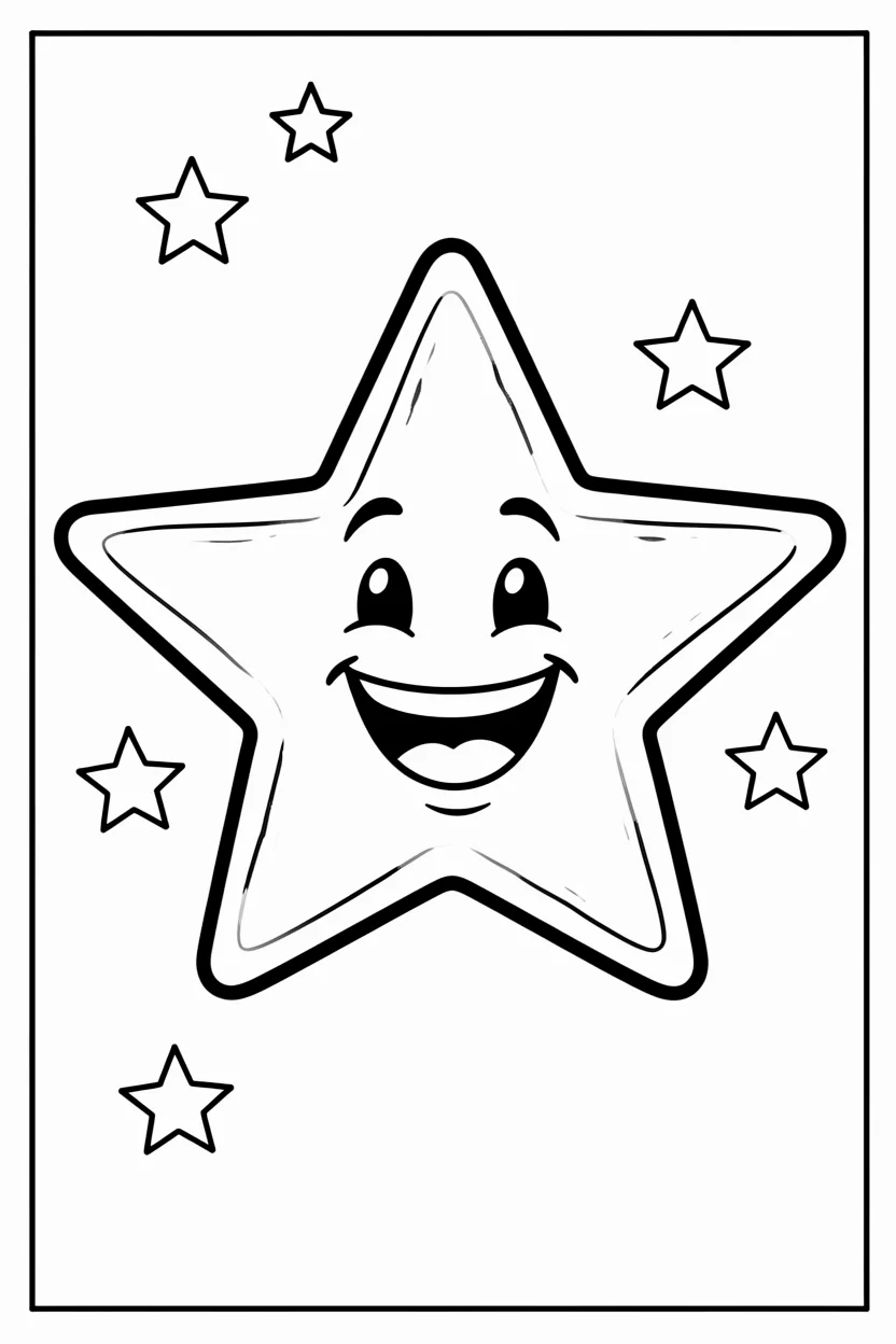 Desenhos de Estrela para Imprimir e Colorir